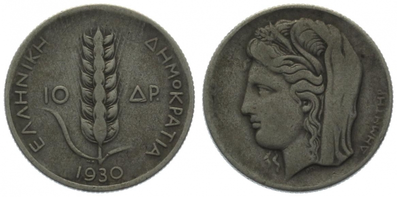 Griechenland 10 Drachmen 1930